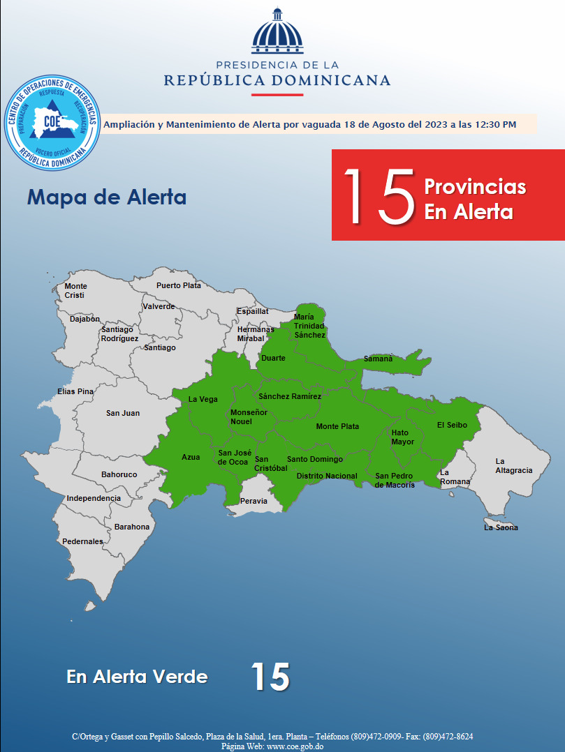 COE Aumenta A 15 Las Provincias Bajo Alerta Por Lluvias N Digital