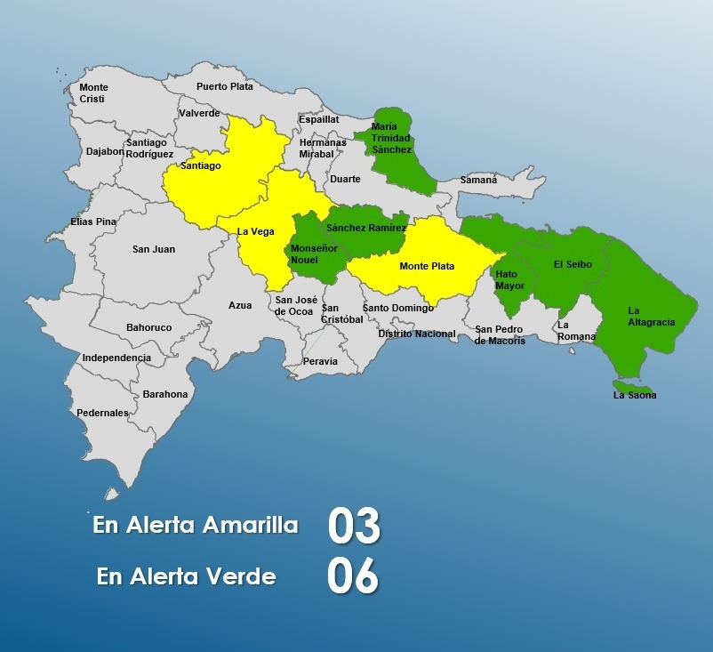 COE Reduce A 9 Las Provincias En Alerta Por Vaguada Tres Permanecen En