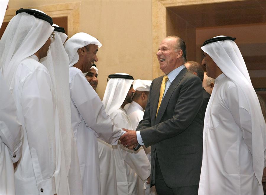 El rey Juan Carlos en 2008 en una visita a Dubai.