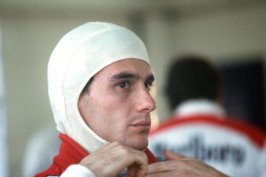 Piloto brasileño Ayrton Senna.