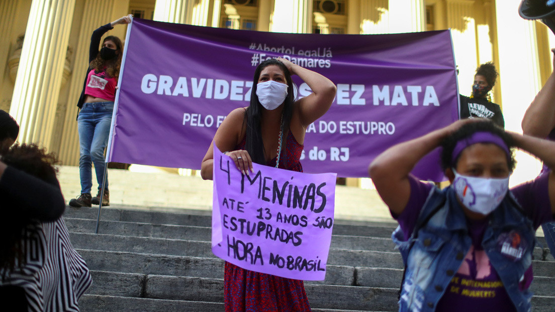 Protesta a favor del aborto en Brasil