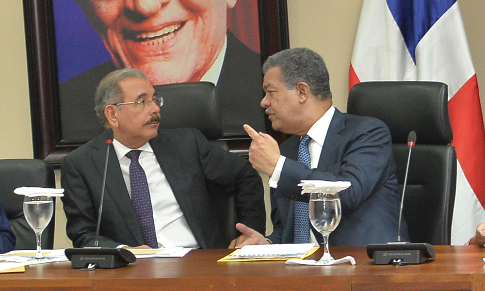 Los expresidentes Leonel Fernández y Danilo Medina