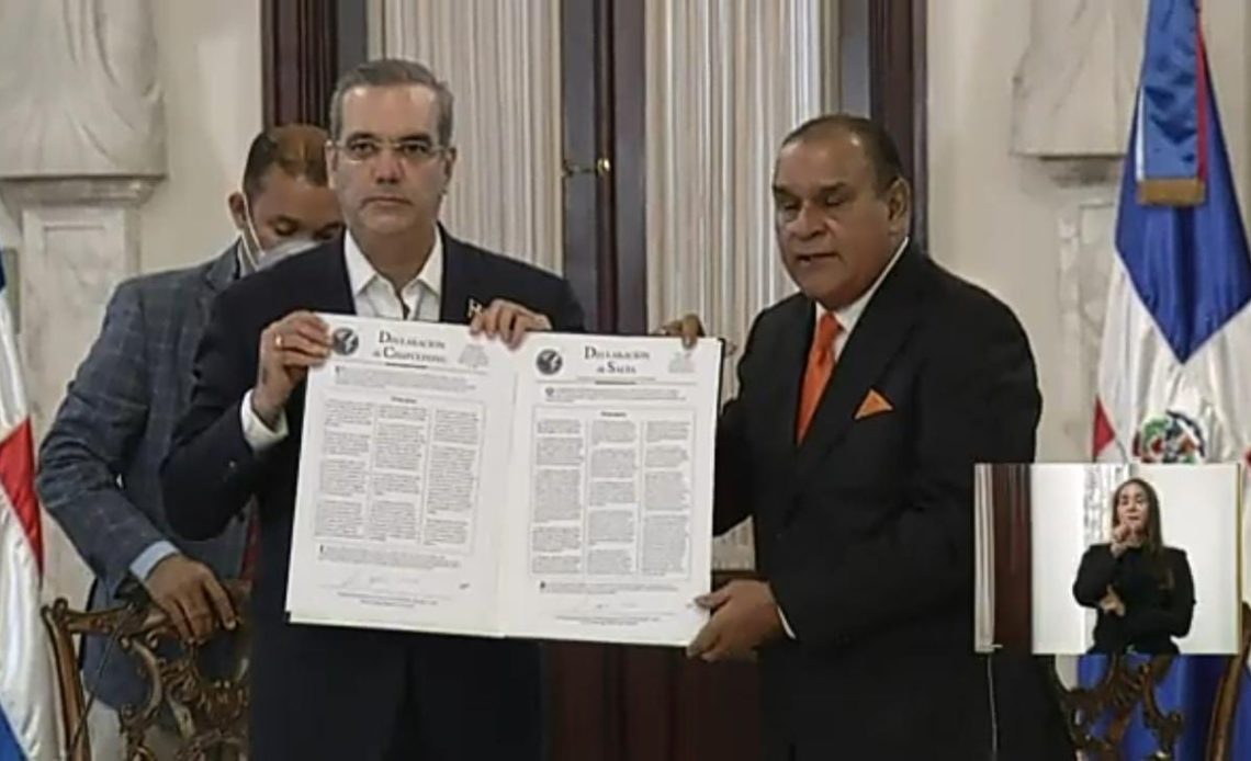 Luis Abinader, declaracción de Chapultepec