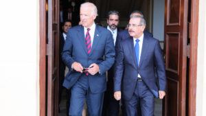 Danilo Medina y Joe Biden.
