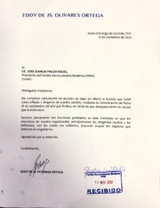Carta Eddy Olivares