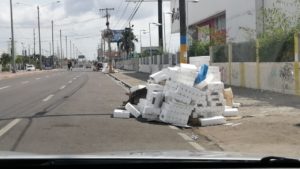 Cúmulo de basura en la avenida San Vicente de Paul. Foto: Franklin Guerrero.