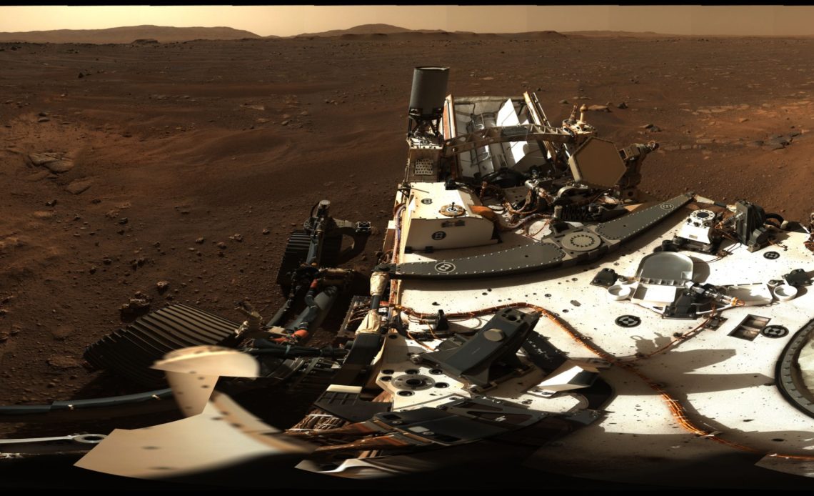 Imagen panorámica de Marte.