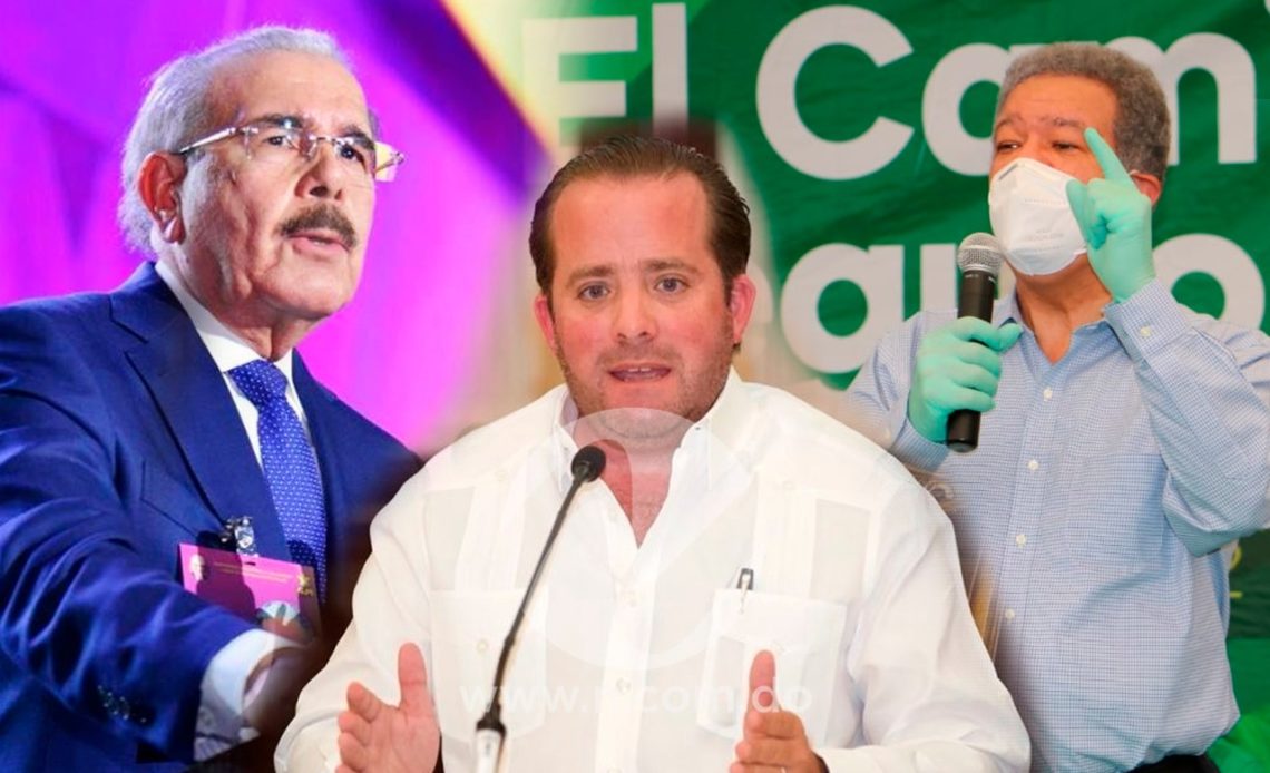 José Ignacio Paliza, Leonel Fernández y Danilo Medina