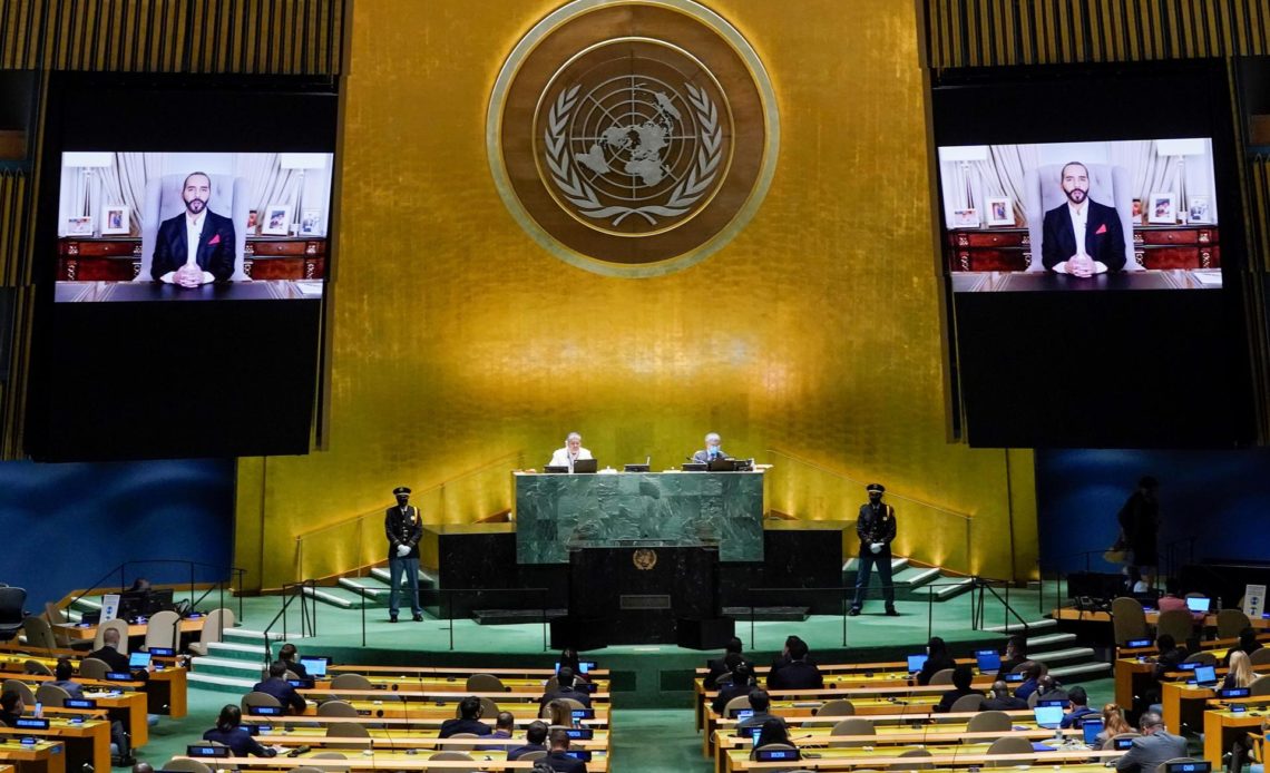 Bukele dice ante la ONU que el "mundo es más pesimista y más individualista"