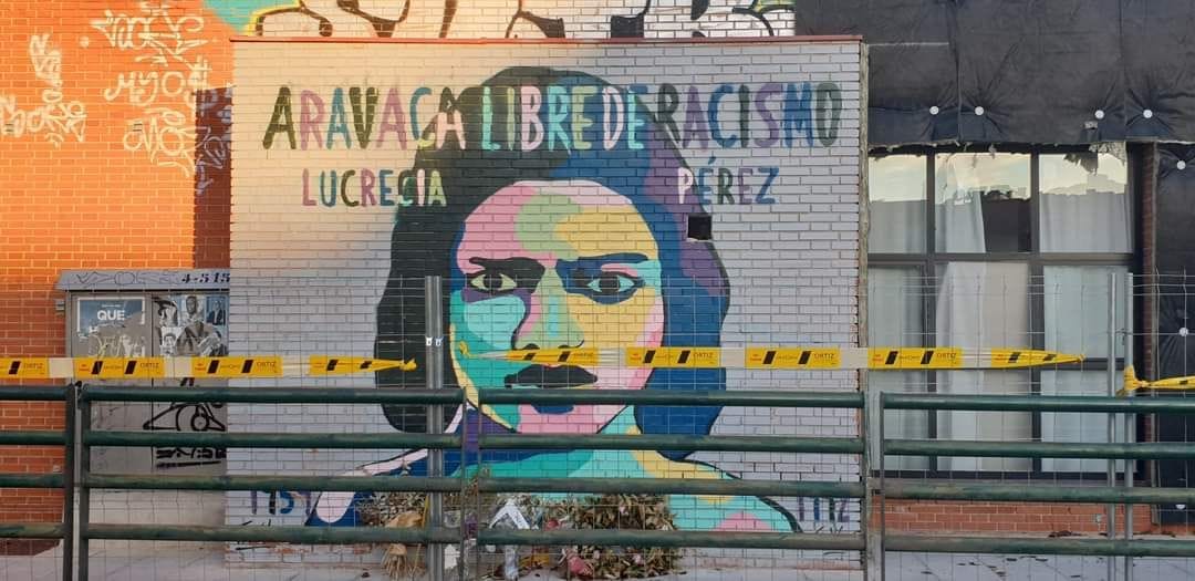 Vecinos de Madrid piden mantener un mural de dominicana asesinada por racismo