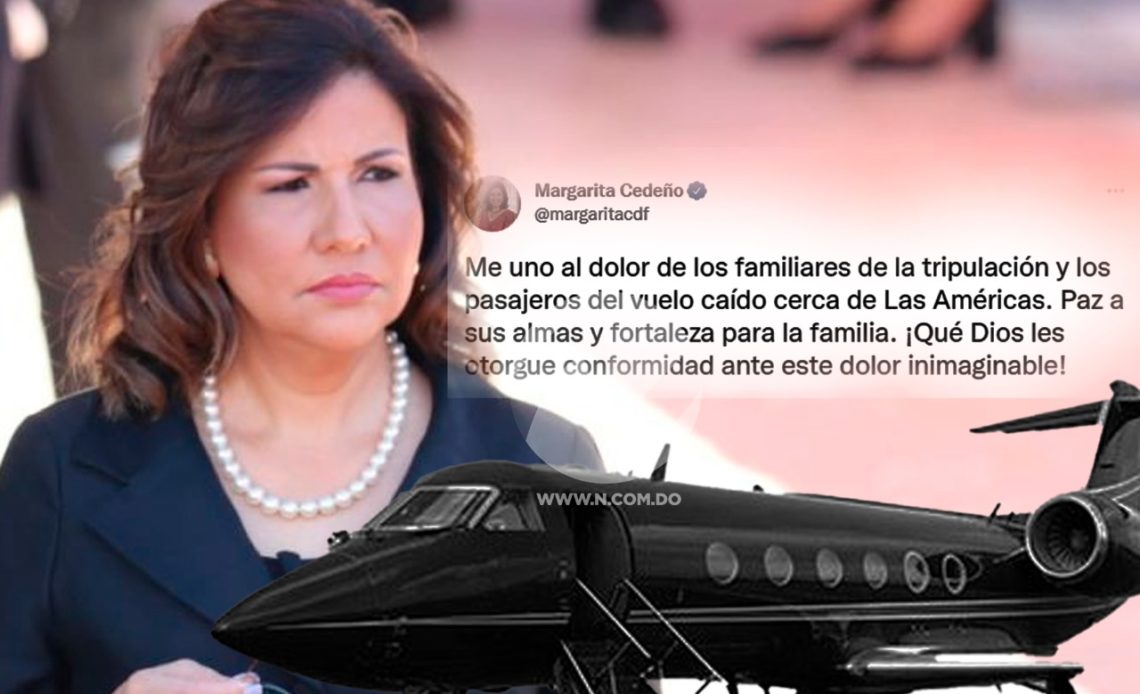 Margarita Cedeño lamenta accidente aéreo que cobró la vida de nueve personas