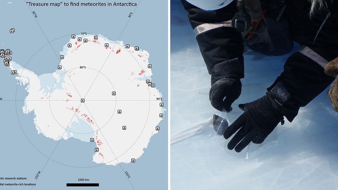 Crean un 'mapa del tesoro' que calcula hay 300.000 meteoritos en la Antártida