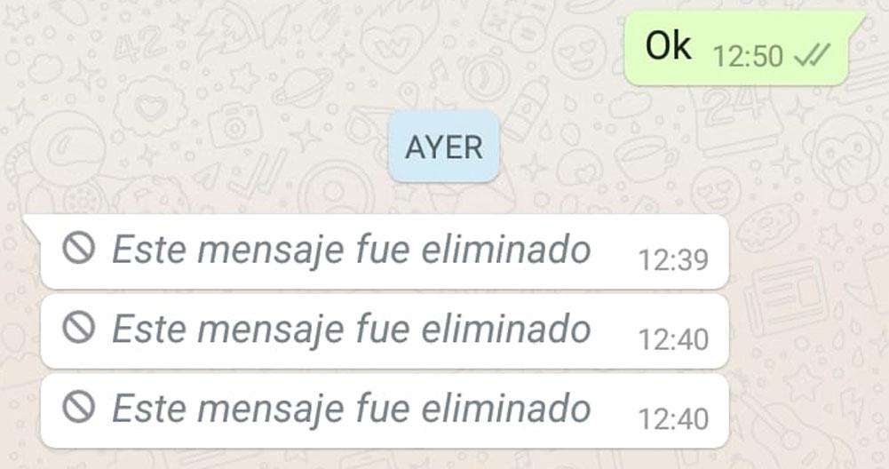 El truco para saber qué decían los mensajes eliminados en WhatsApp