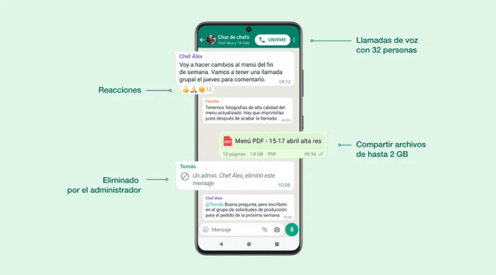 WhatsApp tiene nueva actualización: reacciones con emojis y archivos compartidos de hasta 2 GB