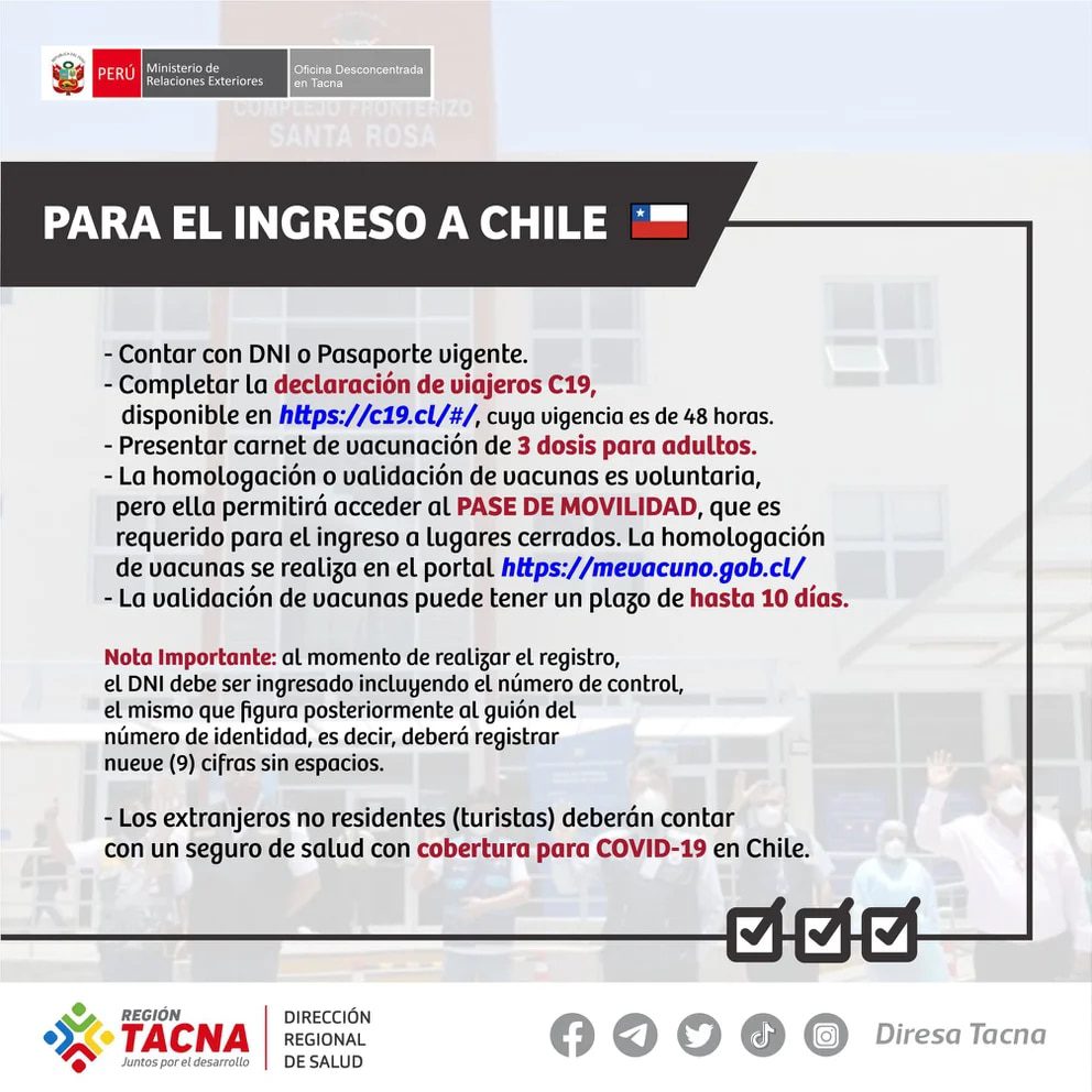 Requisitos para viajar a Chile, reabren frontera