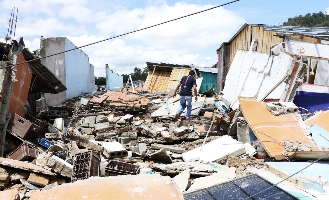 Declararan zona de desastre en capital de Honduras por derrumbes
