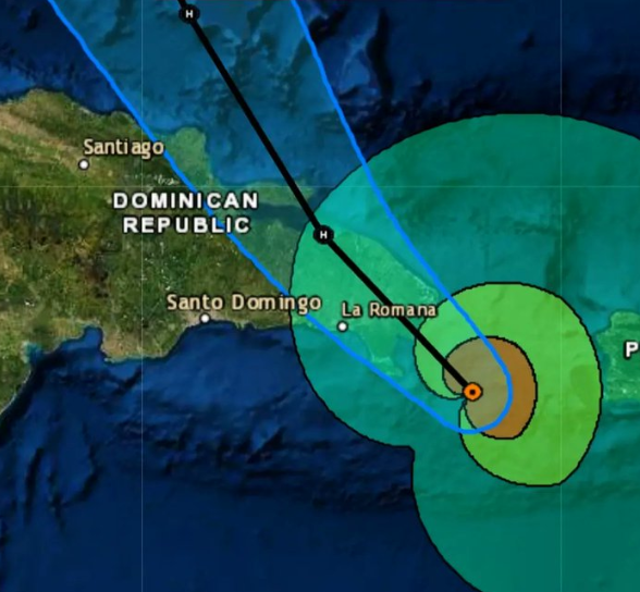 Nueva trayectoria del huracán Fiona prevé impactará directamente RD