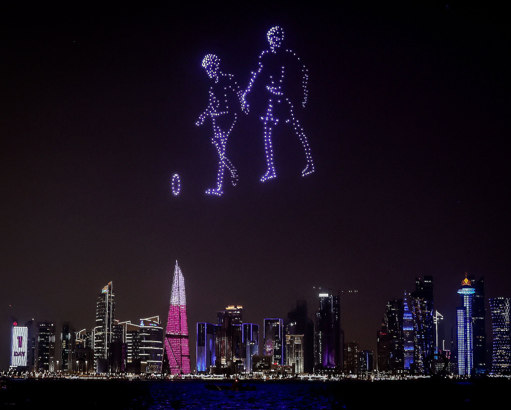 FOTOS: Así estuvo el cielo para dar inicio al Mundial Qatar 2022