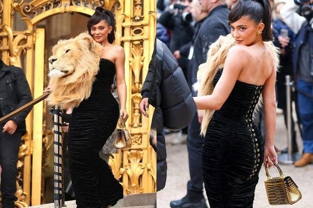 Kylie Jenner: el vestido con cabeza de león por el que le llovieron halagos y también críticas