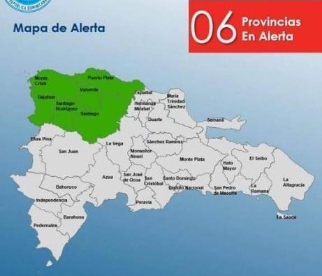 Alerta verde para seis provincias por pasos de sistema frontal