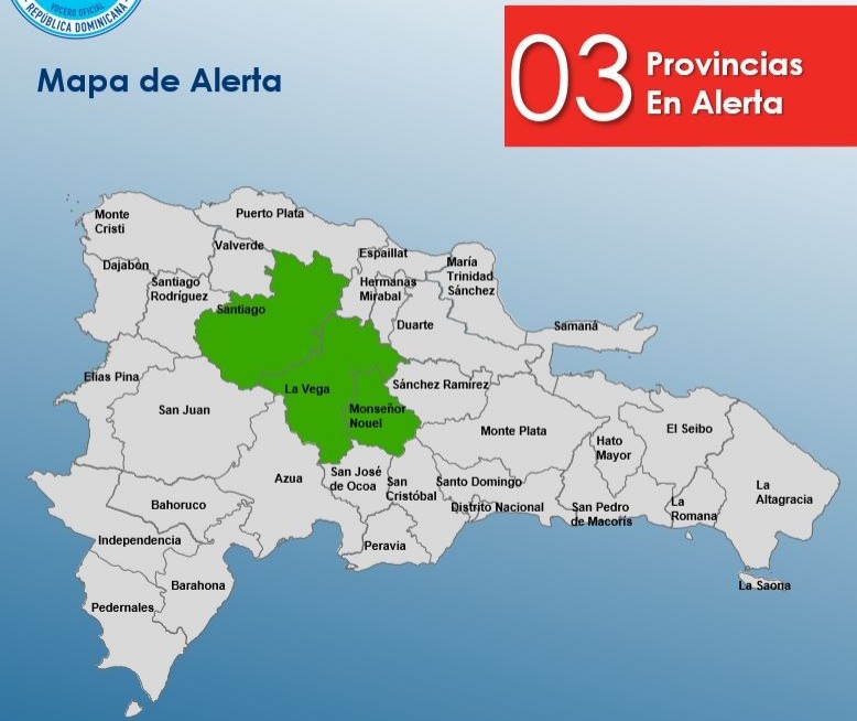 COE descontinúa nivel de alerta verde para 5 provincias