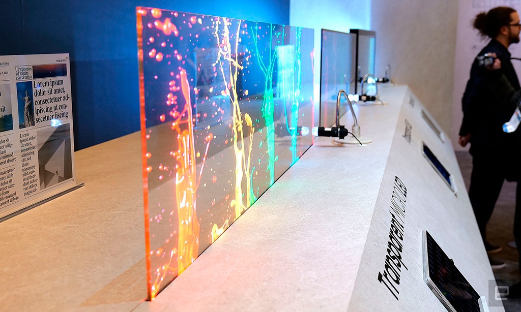 Samsung presenta primer panel microled transparente del mundo en el CES 2024