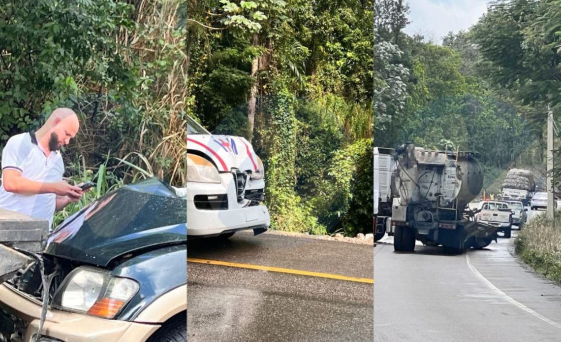 Tres accidentes múltiples en la autopista Duarte retrasan el tránsito por más de una hora