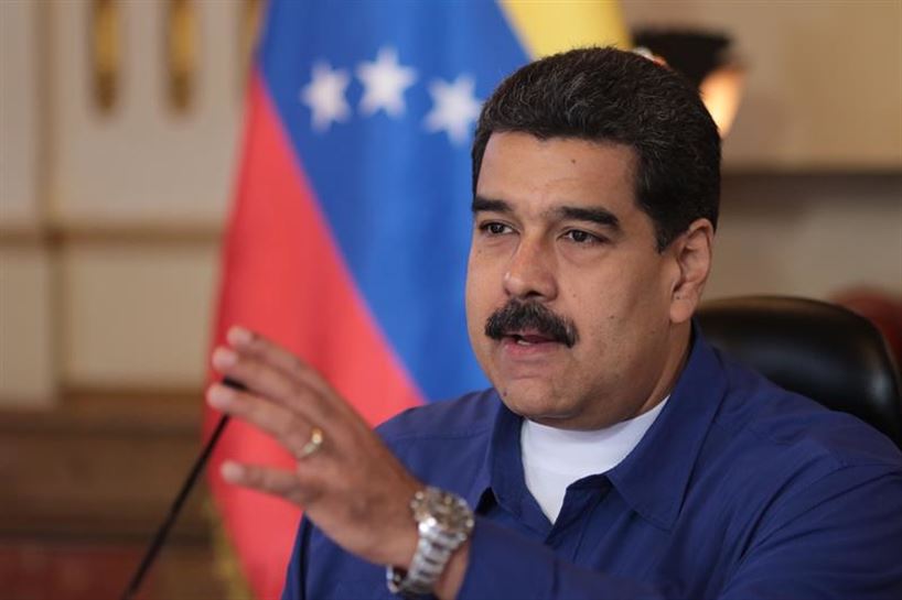 Nicolas Maduro pronunciándose