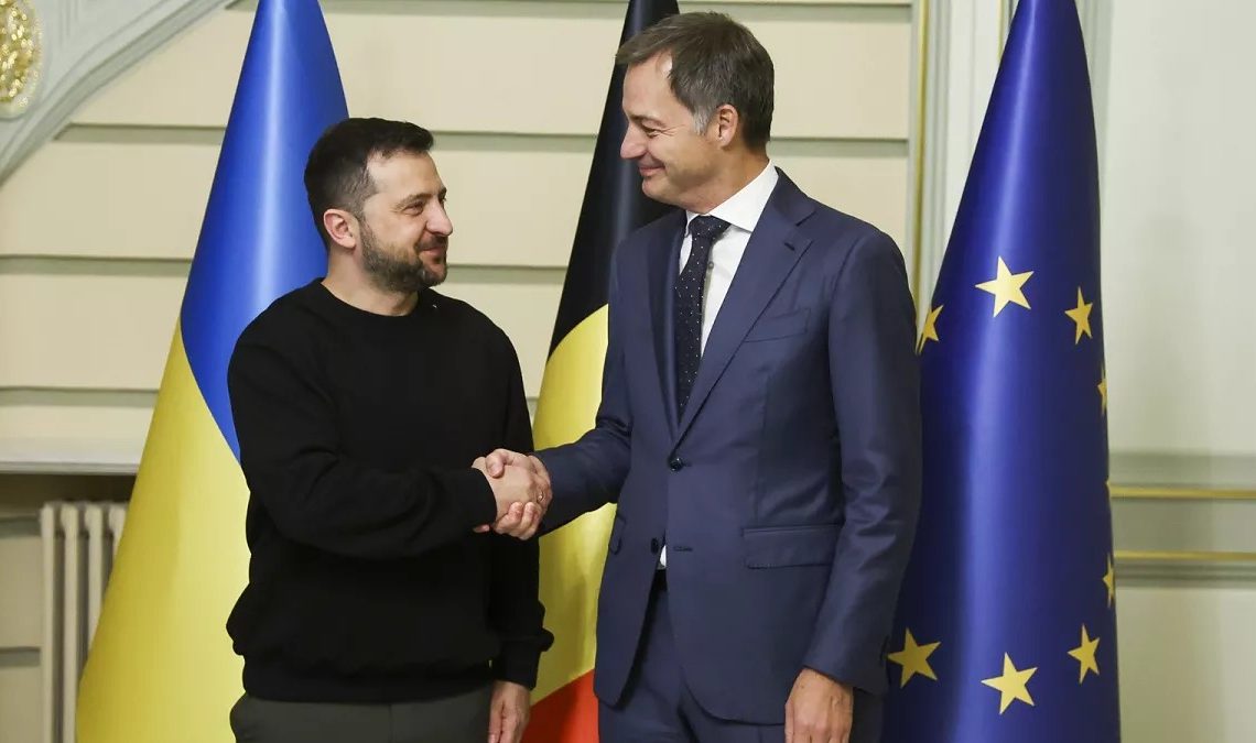 Zelenski con presidente de Bélgica