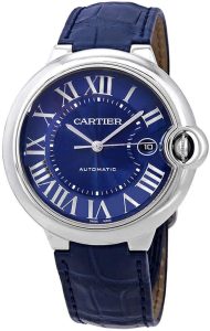Reloj Cartier , esférico, color plateado, automático, 4597825QX, piedra azul