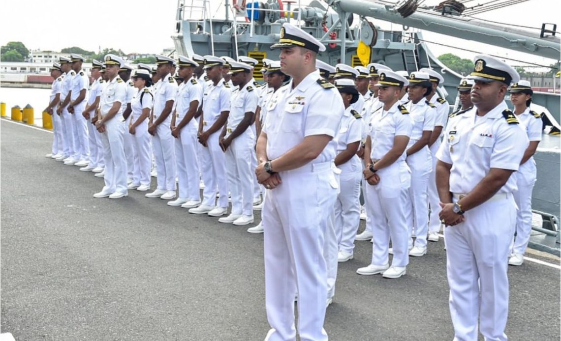 La Armada de República Dominicana celebró una ceremonia de despedida del Crucero Nacional de Instrucción para Guardiamarinas “Verano 2024”, en el Apostadero Naval Sans Soucí.