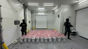 Incautan cargamento de 918 paquetes de cocaína camuflados en cajas de plátanos en Puerto Caucedo