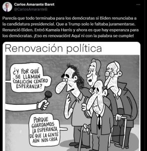Tweet de Carlos Amarante Baret