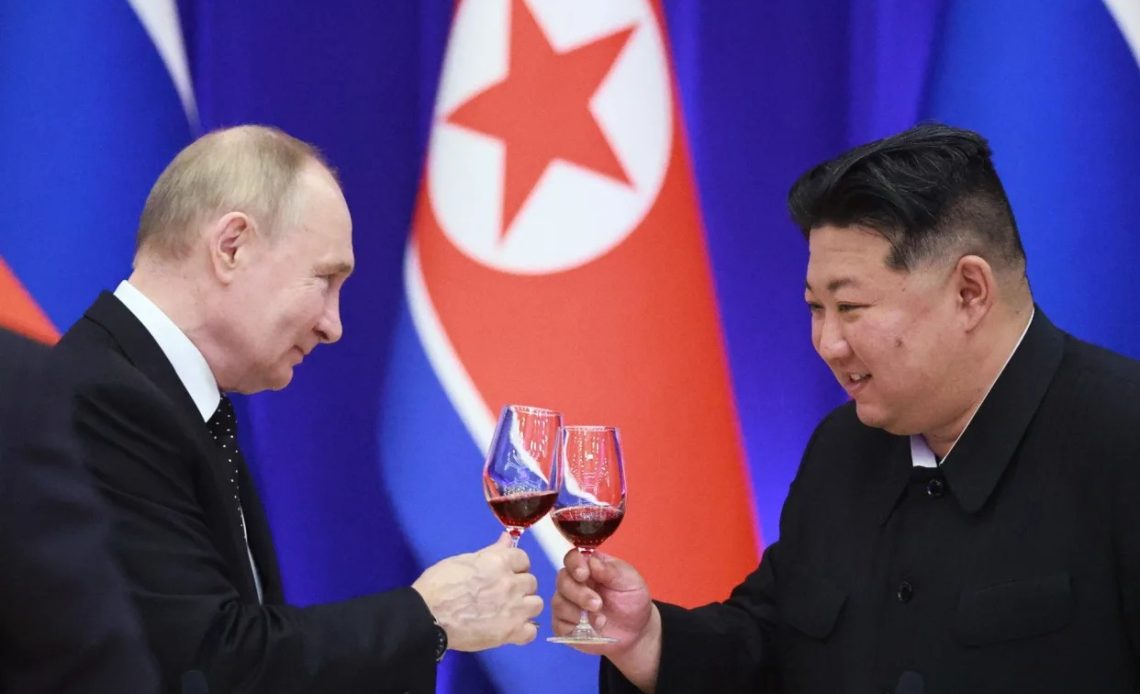 Vladimir Putin y Kim Jong-un