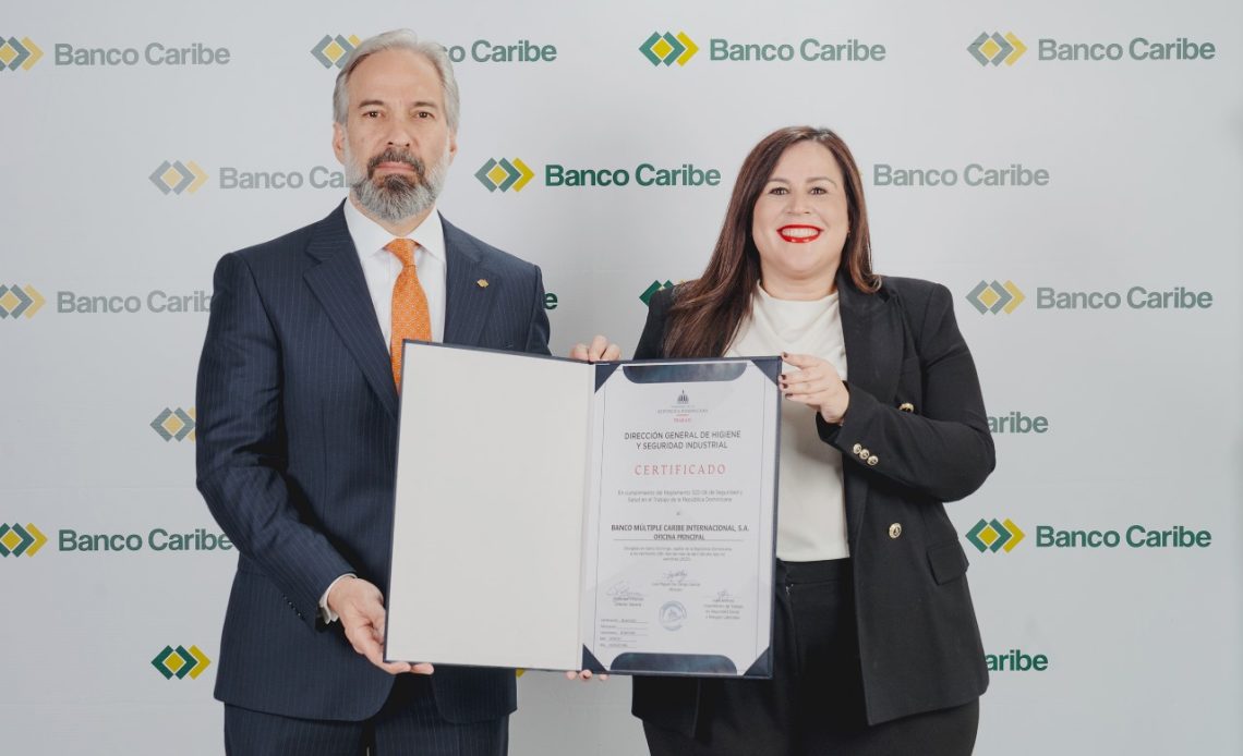 Banco Caribe logra certificación en seguridad y salud laboral en el 97% de sus sucursales