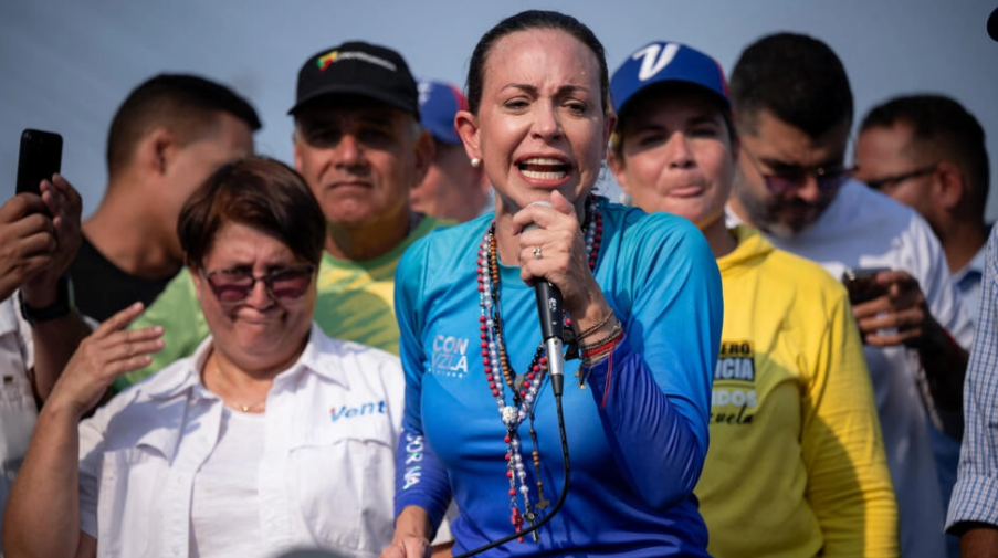 María Corina Machado denuncia "prácticas de terrorismo" en Venezuela./