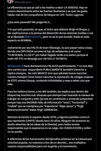 Diputada argentina llama “cagones” a sus compañeros de bloque tras caerse la sesión 