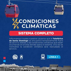 Teleférico estará fuera de servicios temporalmente por condiciones climáticas