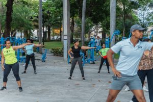 Parque Iberoamérica recibe cientos de personas en el marco del Fin de Semana del Bienestar Mundial