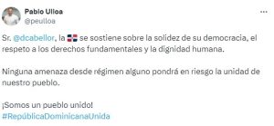 Defensor del pueblo a Diosdado: "Ninguna amenaza desde régimen alguno pondrá en riesgo la unidad de nuestro pueblo" 