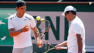 Rafa junto a su entrenador