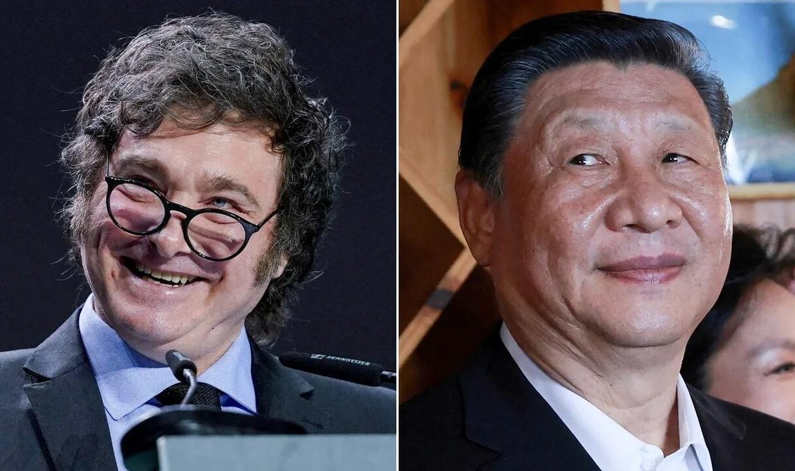 Javier Milei y Xi Jinping