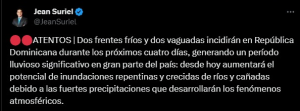 Dos frentes fríos y dos vaguadas producirán muchas lluvias en los próximos días 