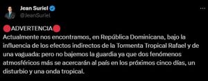 ¡Dos más! Jean Suriel advierte sobre un disturbio y una onda tropical en próximos días