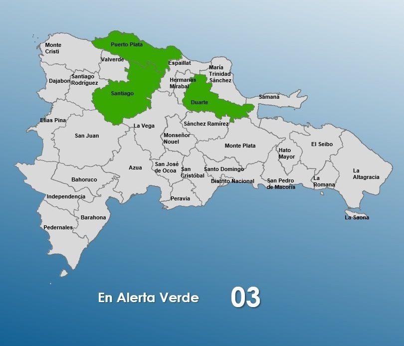 Disminuyen a tres las provincias en alerta verde por escasas lluvias