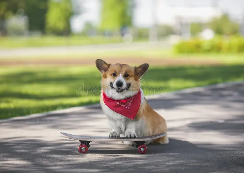 Perrito patinador