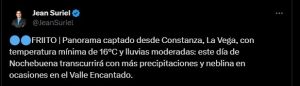 Constanza experimenta temperaturas  de 16°C y lluvias moderadas