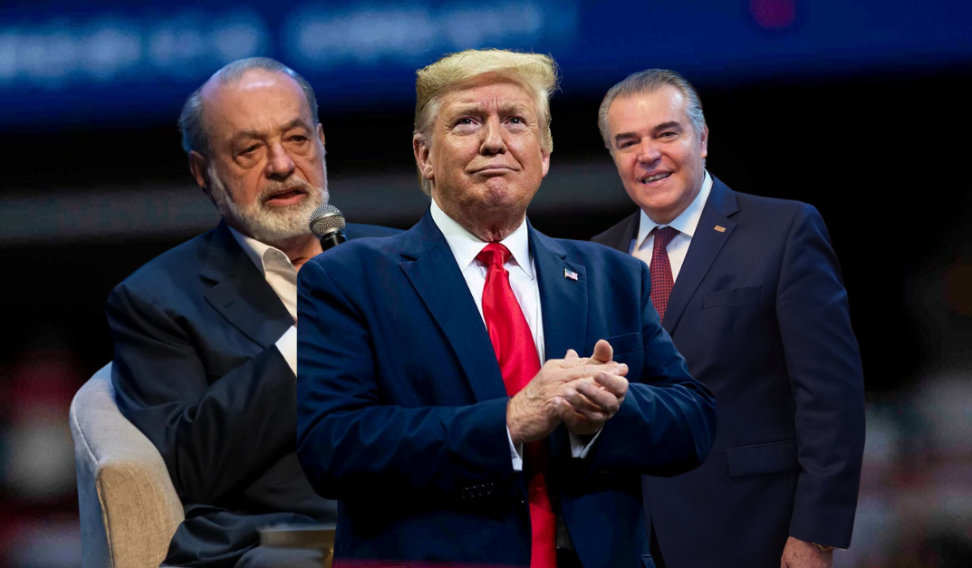 Carlos Slim junto a Trump