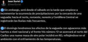 A partir de mañana podrían incrementar las lluvias por cercanía de una vaguada