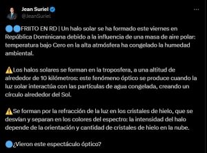 ¿Lo pudiste ver? Se formó un halo solar por influencia de masa de aire polar